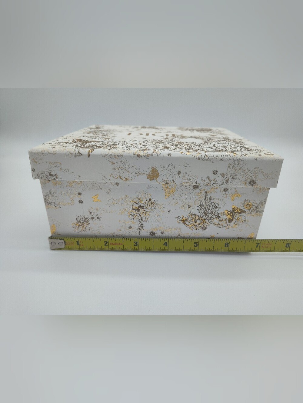 DIOR Limited Edition Holiday Gift Box Ribbon Tissue Gold Foil Butterfly EUC - Picture 9 of 10